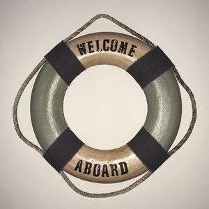 Welcome Aboard Buoy Wall Decor